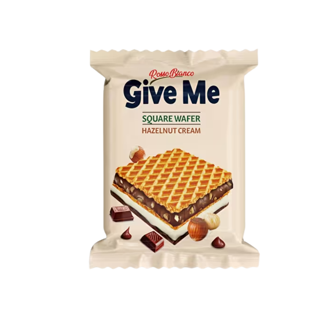 ROSSO BIANCO GIVE ME SQUARE WAFER HAZELNUT CREAM