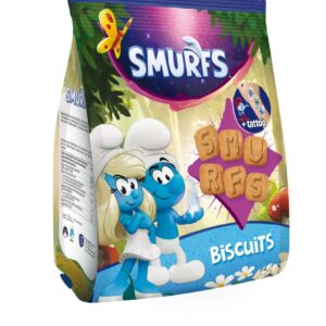 Smerfy ciastka literki tattoo